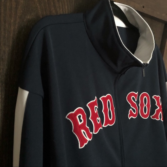 Men's Stitches Red Sox Full-Zip Warmup Jacket - Picture 3 of 10
